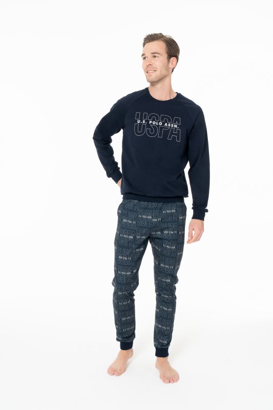 U.S.POLO ASSN. Pánský domácí komplet 18968 modrý | Vermali.cz